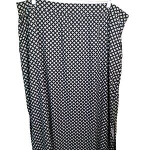 Terra & Sky Monochrome Patterned Midi Skirt